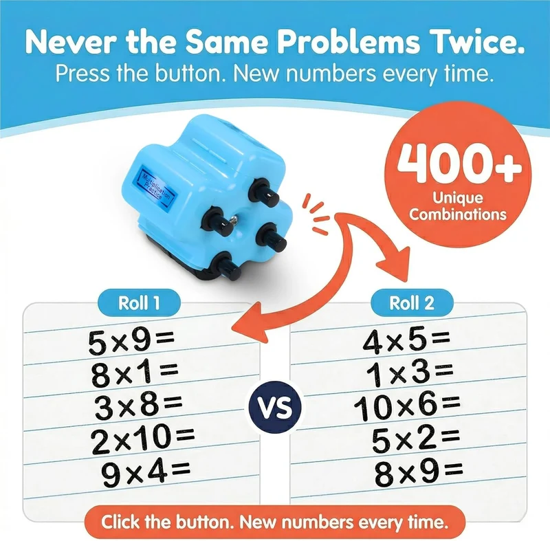 Different number combinations printed on each roll